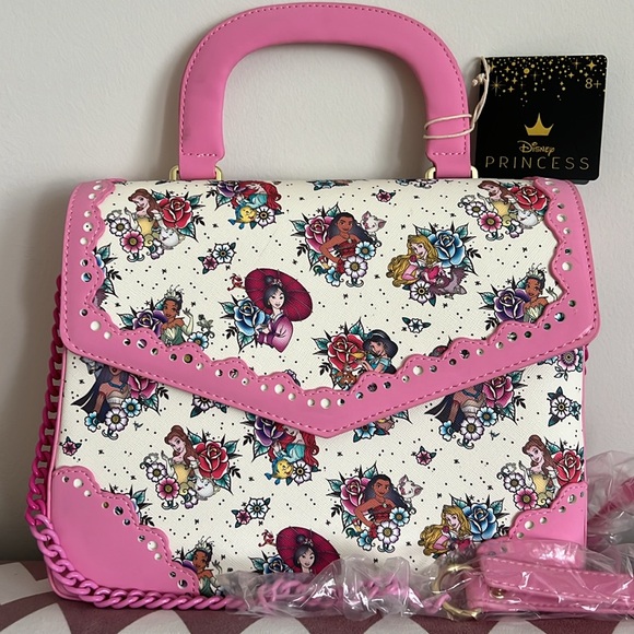 NWT Loungefly Disney Princess Tattoo Crossbody Bag - Picture 12 of 14